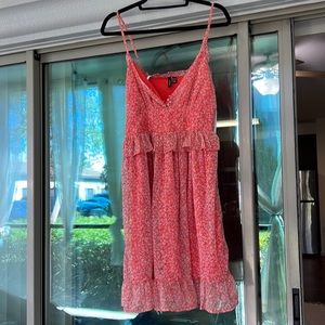 Spaghetti Strap Dress - Floral Pattern